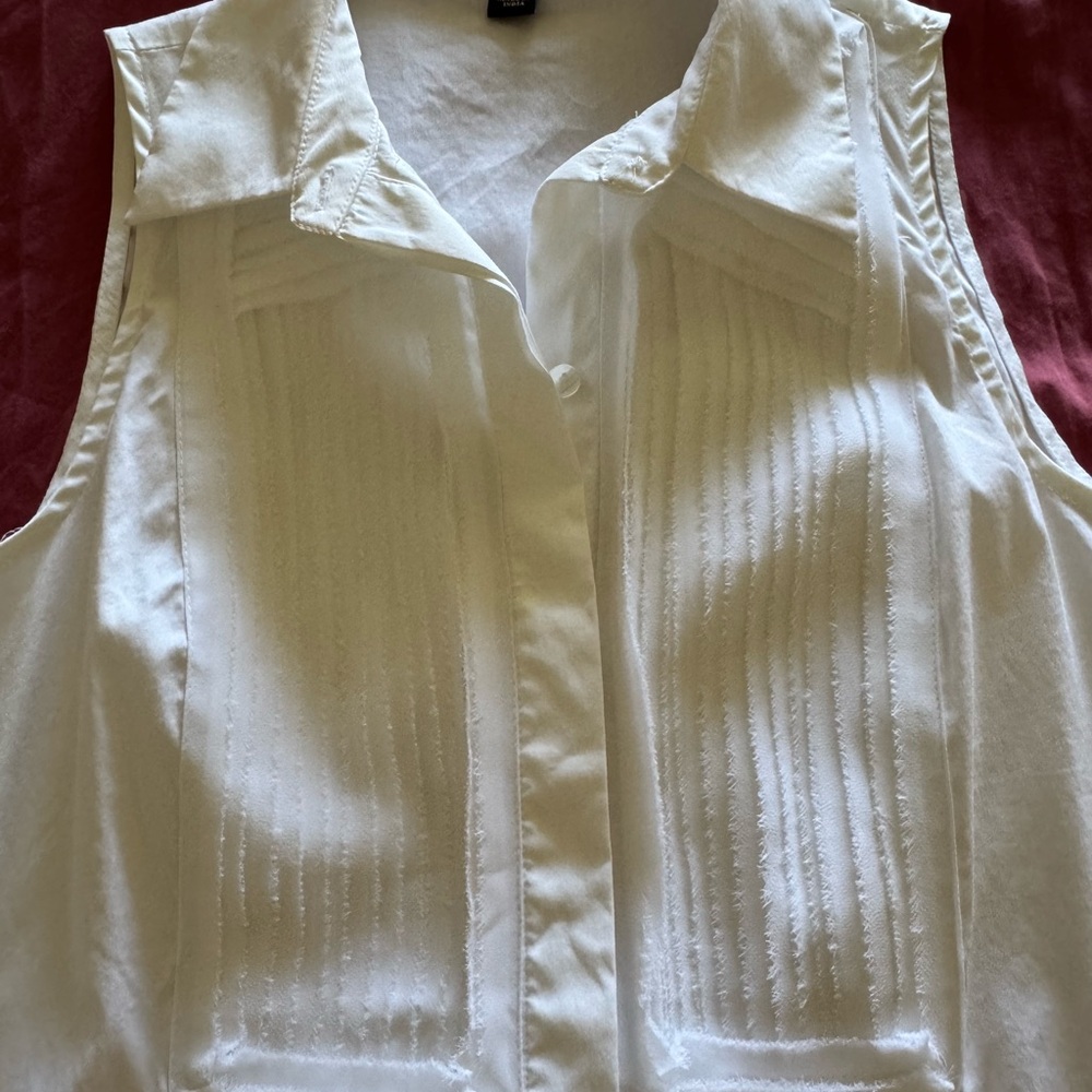 Ann Taylor sleeveless button-down Shirt - Picture 2 of 10